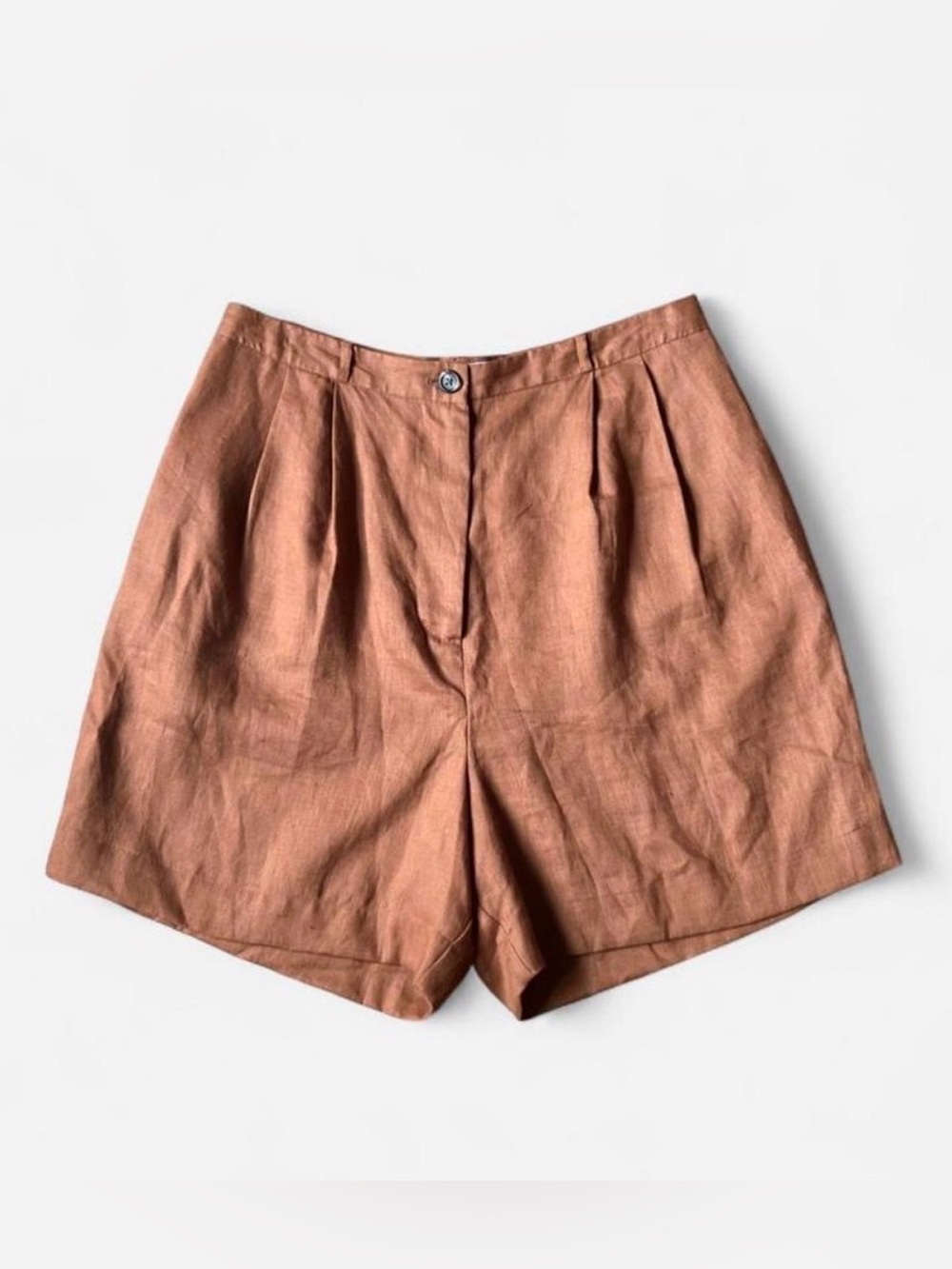 Combine de Filles burnt orange linen high waisted shorts women’s L